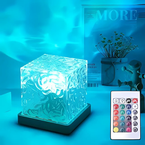 Luminária de Mesa com Efeito de Ondas e Luz