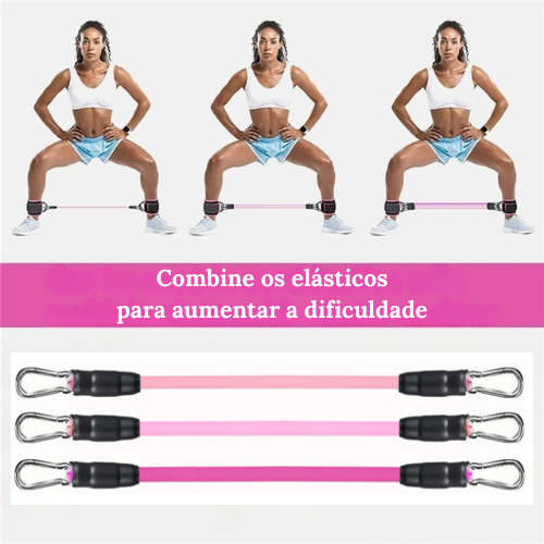 PowerFit Duo - Caneleira e elásticos de resistência